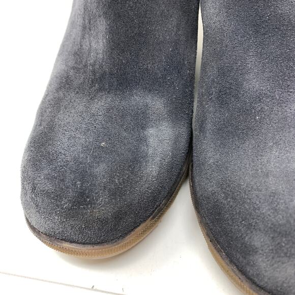 Sorel Joan Of Arctic Wedge Zip Ankle Boots Womens 11 Dark Gray Suede *READ - Picture 4 of 8